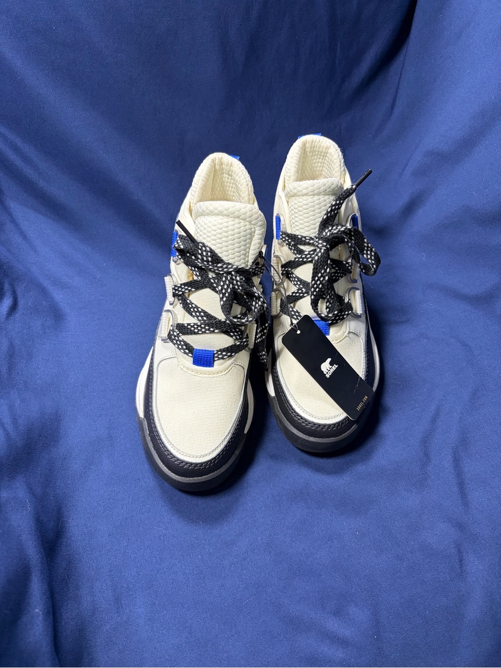 SOREL ONA RMX Chukka Plus Waterproof Boots Sea Salt Blue White Winter Sz 7.5